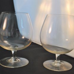 2 kristallen cognacglazen