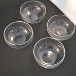 4 glazen schaaltjes/coupes