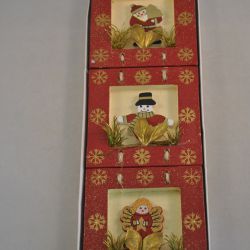 Wanddecoratie (3 delig, kerstmotieven)
