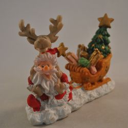 Kersttafereel (Santa/Rudolph/slee)
