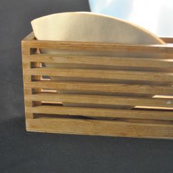 Houten houder voor koffiefilterzakjes