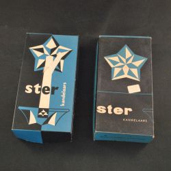 2 doosjes met elk 2 (Ster)kandelaars
