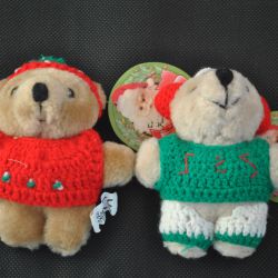 2 kerst(knuffel)beertjes (Snowflake Collection)