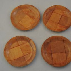 4 houten onderzetters
