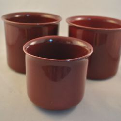 3 rode bloempotten