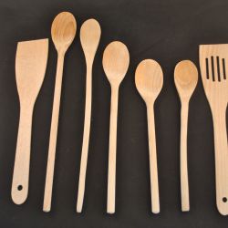 Houten keukenlepelset, 7 delig