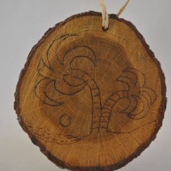 Decoratieve boomstam-schijf