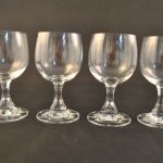 4 wijnglazen, kristal