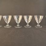 6 kleine glaasjes met ruitpatroon (kristal)