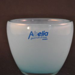 Waxinelichthouder, blauw-wit (Abelia)