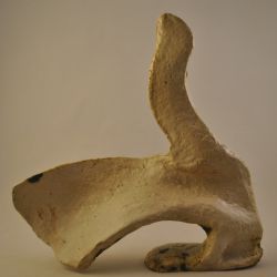 Kunstobject, keramiek, cremekleurig