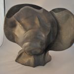 Kunstobject, keramiek, zwart