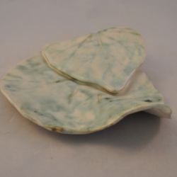Keramiekobject "schaal van bladeren"