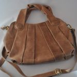Tas (grijs/bruin leer)