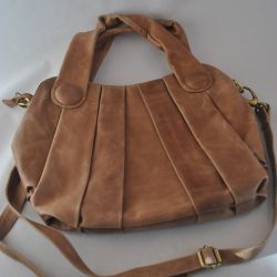 Tas (grijs/bruin leer)