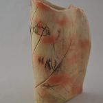 Vaas 20 cm, wit/rose (keramiek)