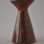 Vaasje 11 cm, rood, keramiek
