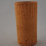 Vaasje, 10 cm, bruin, keramiek