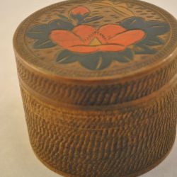 Houten onderzetters in doosje