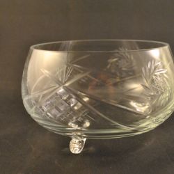 Schaaltje/kommetje op pootjes, kristal 15,5 cm