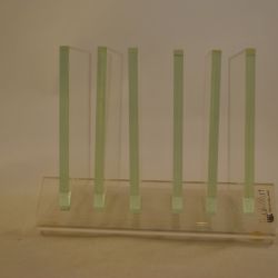 6 onderzetters in houder (kunststof)