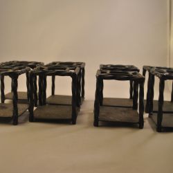 8 waxinelichthouders (theelichtjes??)