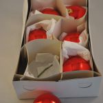 6 kerstballen (rood)