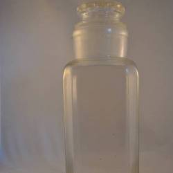 Voorraadfles met deksel (glas) 38 cm