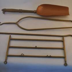 Open haard-set (koper en messing)