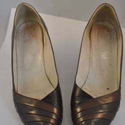 Damesschoenen, zwart/bruin, mt. 6,5