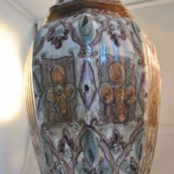 Dekselvaas, 36 cm. (porselein; Holland)