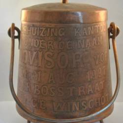 Koperen (tabaks)pot met hengsel