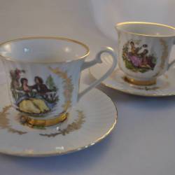 2 kop en schotels (Duchess Fine Porcelain))