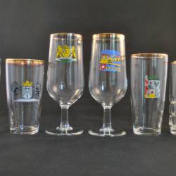 Set van 6 (Nederlandse) bierglazen