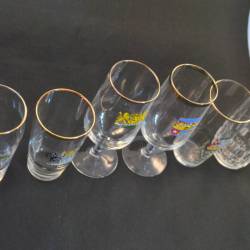 Set van 6 Nederlandse souvenirglazen