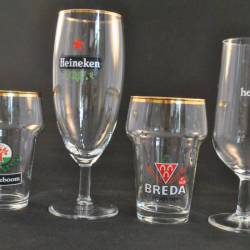 Set van 4 bierglazen (Nederlandse merken)