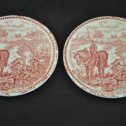 2 bordjes, rose, Four Seasons