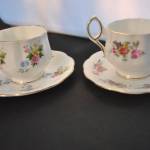 2 kop en schotels "Elizabethan"(Fine Bone China, by Taylor & Kent)