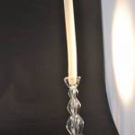 Kaarsenstander, kristal, hoog 18 cm