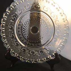 Schaal, bleikristall, 20 cm.