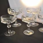 5 cocktail glazen, bleikristall