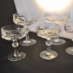 5 cocktail glazen, bleikristall