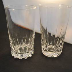 2 longdrink glazen, kristal, 12 cm