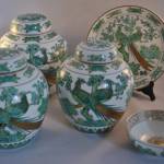 5 objecten Japans porselein (Gold Imari)