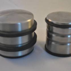 2 deurstoppen (RVS/rubber)