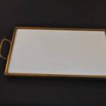 Presenteerblad (koper, blad van wit glas)