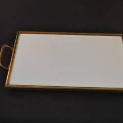 Presenteerblad (koper, blad van wit glas)