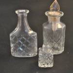 3 oude glazen potjes