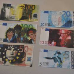 6 Nep-geld biljetten (met beroemde personen)
