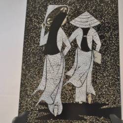 Afbeelding 2 (Japanse?) vrouwen op paneeltje